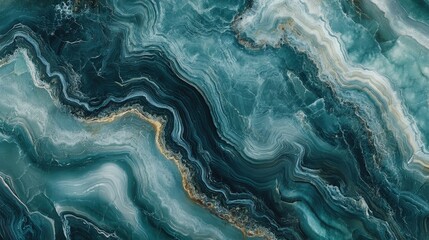 Fototapeta premium Dark Blue And Green Marble Background Abstract Texture Jade Granite With Natural Stone Transverse Fold Color Combination Visual Art Design Pattern