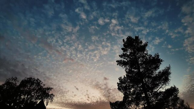 motion lapsed video of sunset in the sky