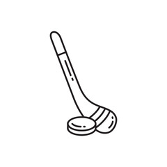 Ice hockey winter sports icon illustration