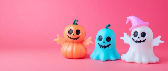 Obraz premium Adorable Halloween Characters in Spooky Outfits
