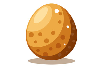 One brown fresh egg with a dotted shell 