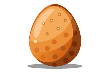 One brown fresh egg with a dotted shell 