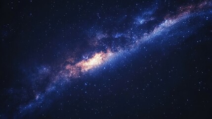 Fototapeta premium Beautiful view of the Milky Way galaxy in the night sky created with 3D cartoon rendering