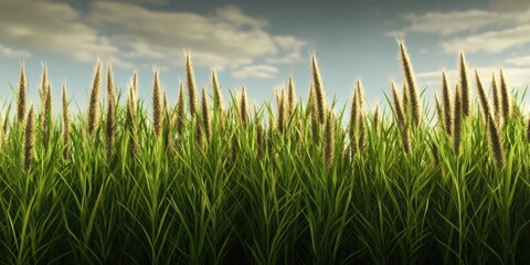 Obraz premium Common reeds - Phragmites Australis plant species, Common reeds plant species