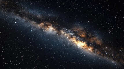 Cartoon rendering of the Milky Way in the Southern Hemisphere in 3D