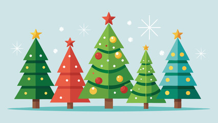 christmas tree with snow