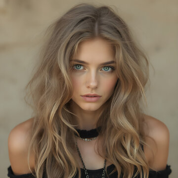 Una atractiva modelo de pelo color rubio cenizo