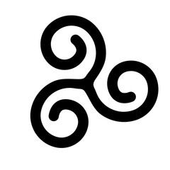 Fototapeta premium set of triskelion celtic symbol isolated on white background. vector illustration.