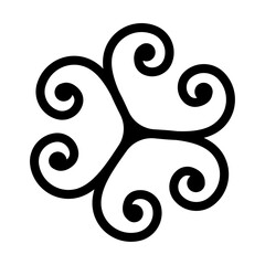 set of triskelion celtic symbol isolated on white background.  vector illustration.