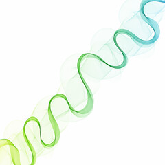 abstract vector wave. Green, and blue colors. layout for presentation. Eps 10