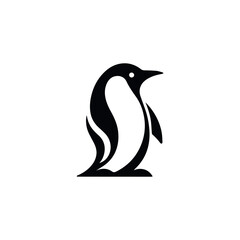 Minimalist penguin logo