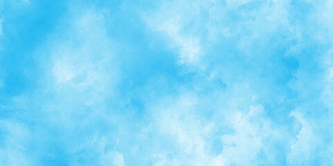 The sky blue texture clouds, blue watercolor paper texture background, Soft and cloudy blue sky Watercolor background texture, cloudy and soft sky blue blurred and grainy Blue powder explosion.