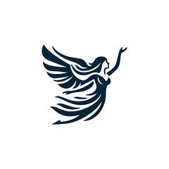 Flying goddess logo