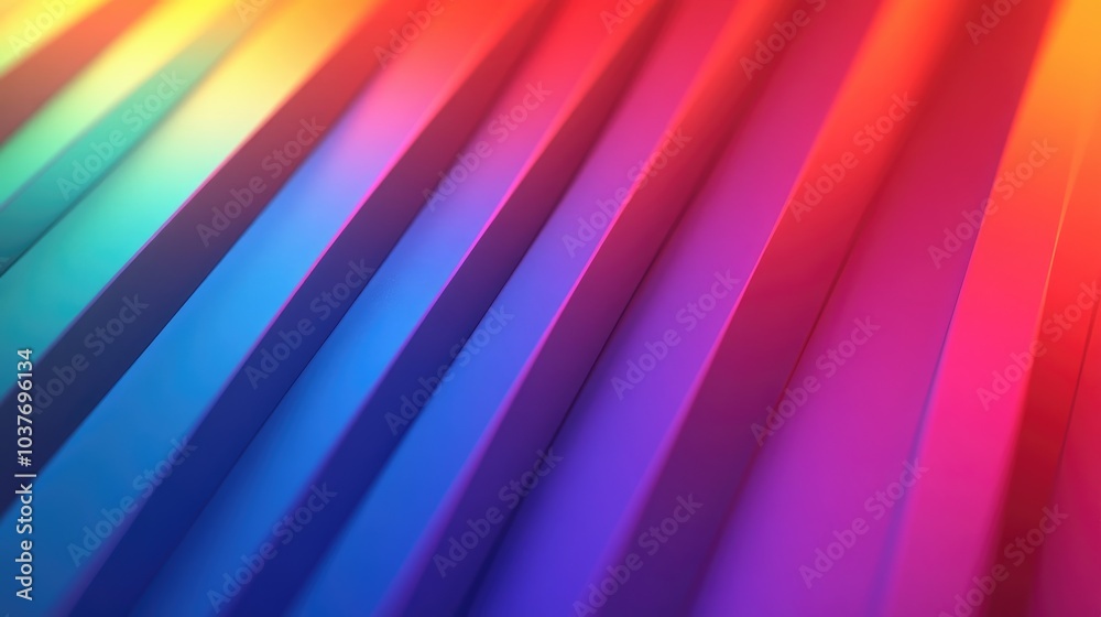 Poster close up view of vibrant multi colored gradient light displaying a striking color effect with layere