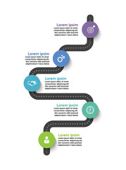 Business road map timeline infographic icons designed for abstract background template