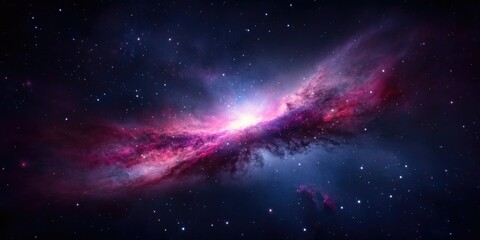 Fototapeta premium Vast expanse of the cosmos filled with stars and nebulae, showcasing the beauty and mystery of the universe