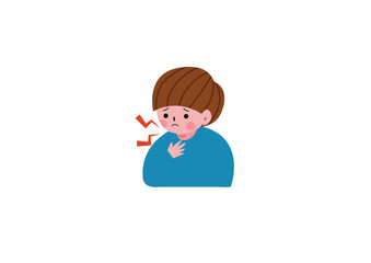 喉のイラみがある男の子
