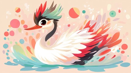 Obraz premium Great Crested Grebe Aquatic Bird