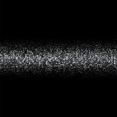 Abstract vector white round particles on black background. Spray effect. Eps 10