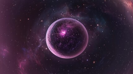 Obraz premium 360 degree space background featuring a nebula and stars in a 3D cartoon rendering presented as an equirectangular projection and environment map HDRI spherical panorama 3D illustration