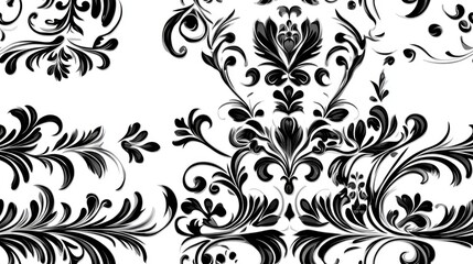 Obraz premium seamless pattern in black and white