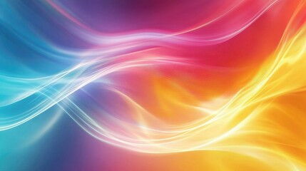 Colorful flowing lines create a vibrant background suitable for corporate presentations and digital header designs