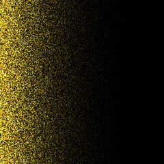 Template for the design of greeting cards, congratulations, invitations. Black background with gold shine. Eps 10