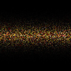 sparkling abstract color glitter background, metal christmas confetti falling. light shining Flying glitter dots particles, sparkle vector border backdrop. Eps 10