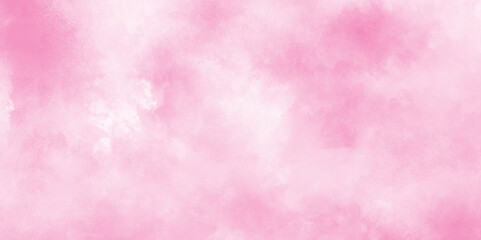 Abstract grainy fantasy smooth light pink watercolor paper texture with clouds, Grunge background frame Soft pink paper texture, pink watercolor background abstract texture with stains.