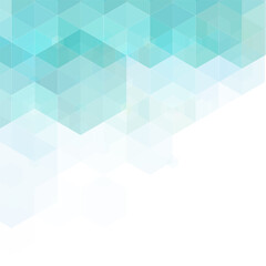 Obraz premium Abstract blue winter cold mosaic - vector background with copy space. Eps 10