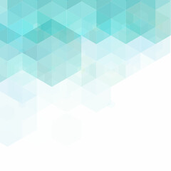 Abstract blue winter cold mosaic - vector background with copy space. Eps 10