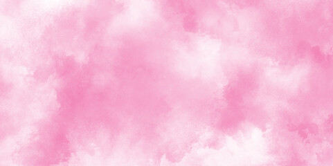Abstract grainy fantasy smooth light pink watercolor paper texture with clouds, Grunge background frame Soft pink paper texture, pink watercolor background abstract texture with stains.	