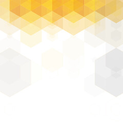 Obraz premium Gold geometric template for presentation. Design element. Hexagon background. Eps 10