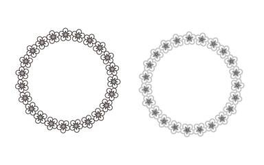 レースっぽい花のフレーム、背景、アクセント。