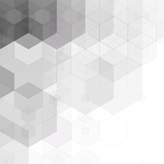 Gray hexagon abstract background. Geometric pattern. Design element. Eps 10