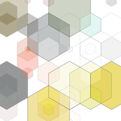 Colored hexagon background. Geometric abstraction. Eps 10