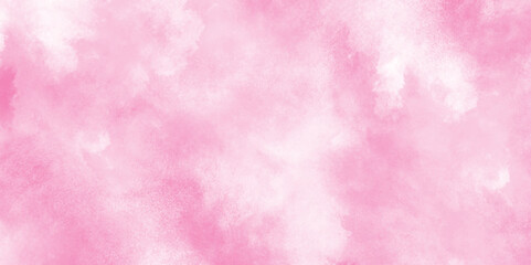 brush painted watercolor abstract painting background, fresh and blurry pink cloud sky, Pink backgrounds watercolor vintage grunge texture, Soft and cloudy watercolor stain of pink paint texture.