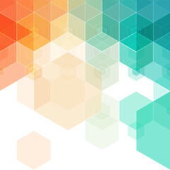 Color hexagon background. Geometric design. Presentation template. Eps 10