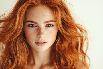 Obraz premium beautiful, shiny, and healthy red orange hair