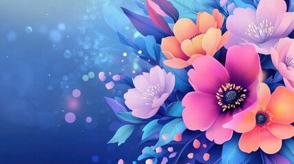 Elegant floral invitation design for weddings bridal events birthdays and romantic occasions Charming 2D cartoon illustration