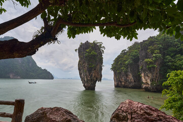 Khao Phing Kan island (James Bond Island) at Ao Phang Nga National Park, Thailand