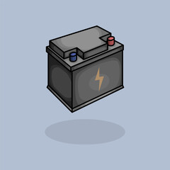 Vector illustration Car Battery. Vector Car Accu. Car Battery Accu Vector Cartoon design illustration and icon for website, digital and print