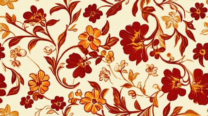 Beautiful floral themed decoration and pattern