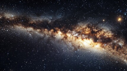 Bright stars in a 3D cartoon rendering of the Milky Way