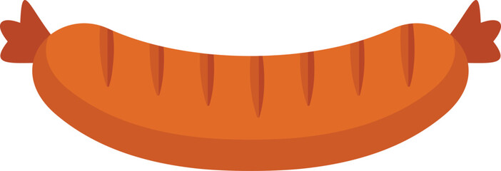 This is an illustration of a grilled sausage showing cooking lines