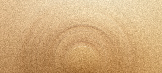 Grainy background, sand texture circles concentric pattern noise effect, zen harmony balance abstract banner backdrop design