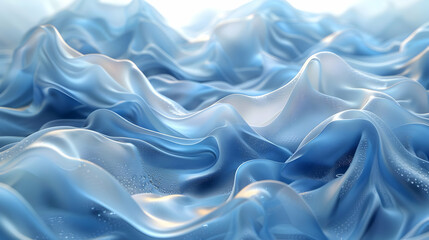 Obraz premium Abstract 3D Blue Waves Background
