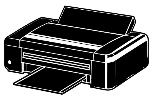 black and white printer clip art preview