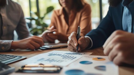 A financial advisor discussing ethical investment strategies with clients, focusing on long-term economic sustainability