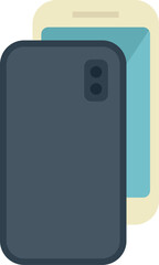 Modern smartphone with a triple camera showing its back cover